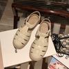 Grape mother Studiolee new summer soft-soled bag head drag thick heel thick sole retro flat Roman sandals women