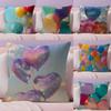 Balloon Fashion Cushion Cover Natural Linen Pillow Case DoubleSided Print Decorative Sofa Pillowcase Home Decor Gift