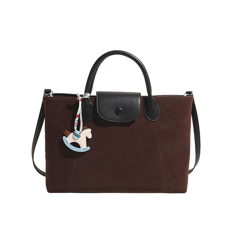 Simple and Popular Casual Portable Bag, Women's Versatile Fashion Contrasting Color Messenger Bag, Personalized Retro Shoulder Bag