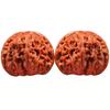 1 Pair Walnut Solid Wood Hand Massage Balls Portable Stress Relief Exercise Tool for Home Decor Ornament