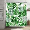 Boho Plant Shower Curtains Green Leaf Tropical Shower Curtain For Bathroom Set Palm Botanical Bohemia Bath Screen Bathroom Decor