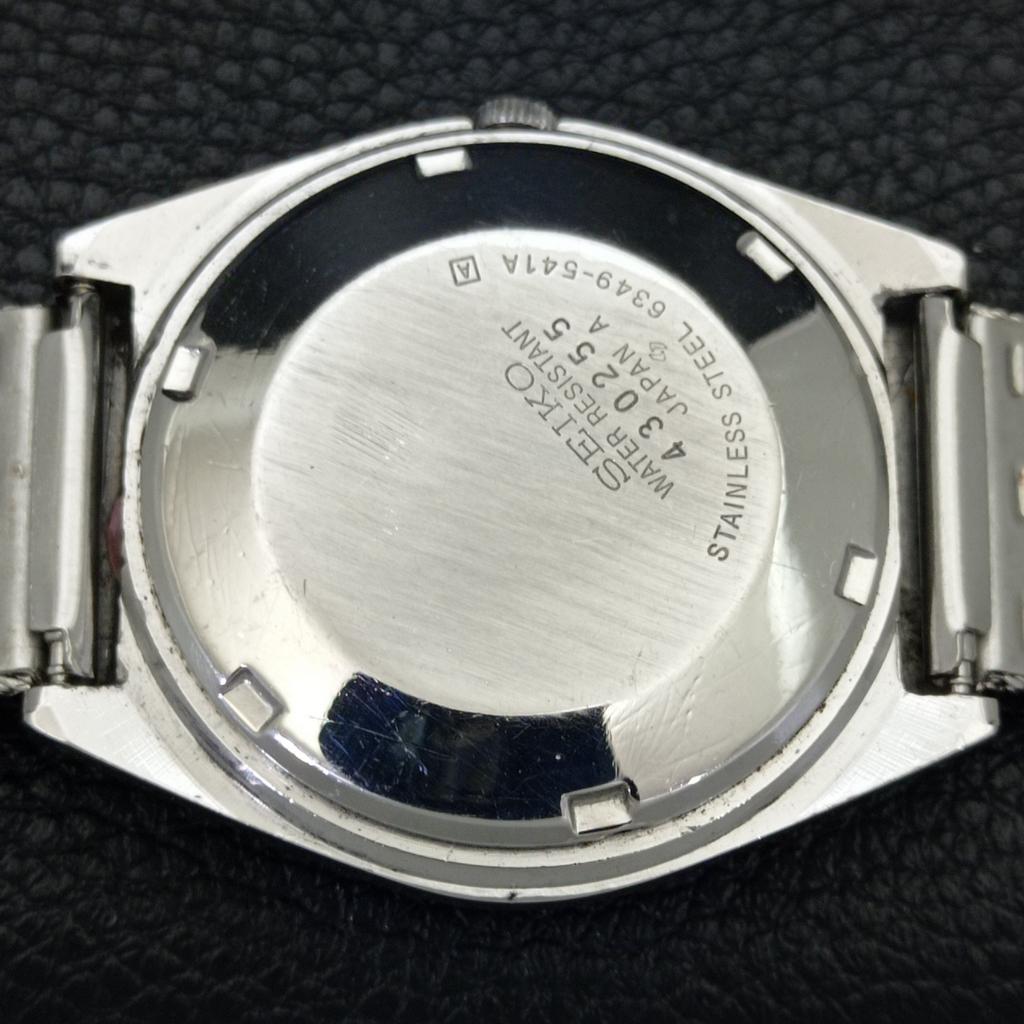 AUTOMATIC 6309A VINTAGE SEIKO JAPAN MENS BLUE COLOR DIAL WATCH a701508-5 R206b-a701508