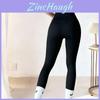 Calça Yoga Toning Cintura Alta Tecido Original Cor Sólida Com Bolsos Para Mulheres Verão