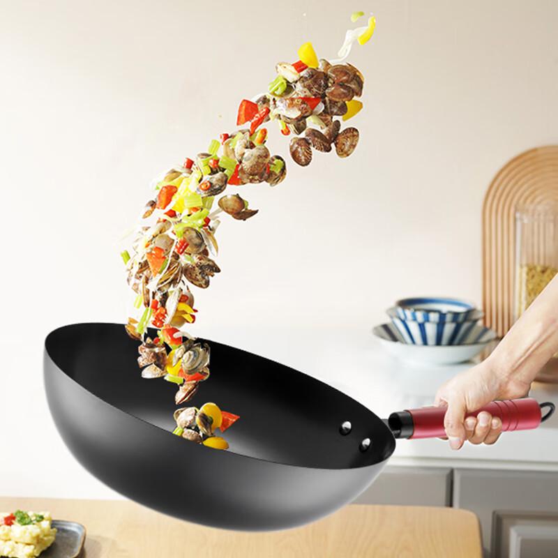 ASD CF32B6TG Fine Iron Non-stick Wok