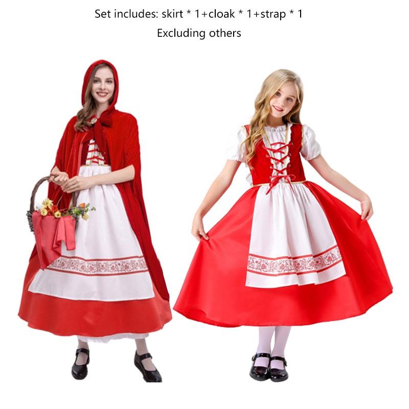 Hood Riding Roleplaying Costume Fairy Tale Princess Cosplay Party Halloween