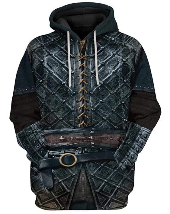 Men s 3D Digital Print Loose Hooded Sweatshirt Extra Extra Small