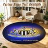 Round Rug Custom NameNewcastle United FC Pattern Non Slip Carpet Home Floor Decor
