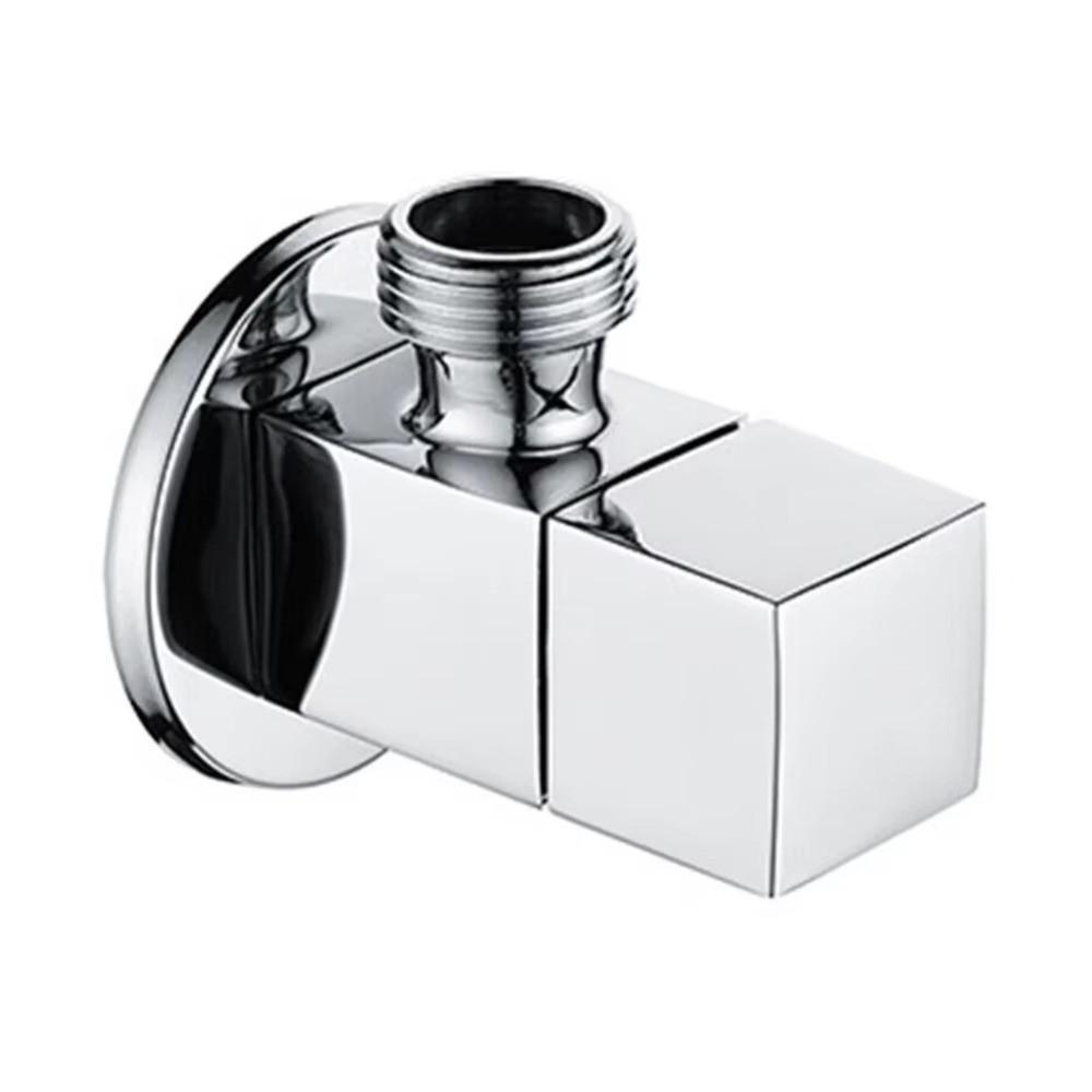Solid Brass Angle Valve Silver/Black Toilet Angle Valve Durable Filling Valve Home Improvement