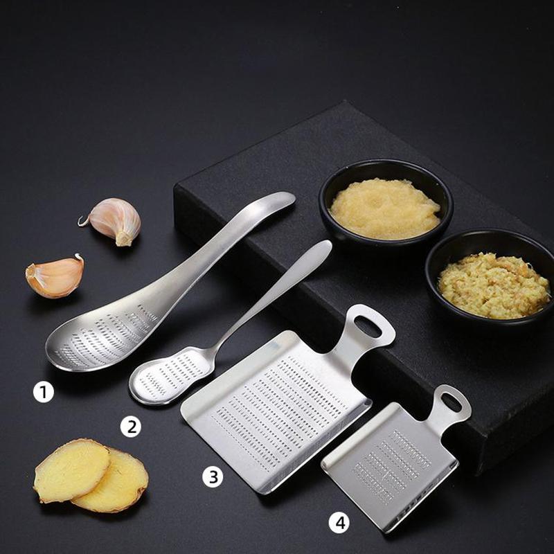 Ginger Grater Wasabi Grater Crusher Stainless Steel Garlic Grinder Kitchen Fruit Root Vegetables Ginger Grinding Tool