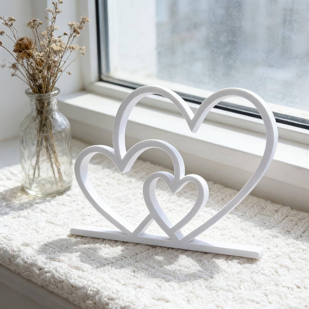 1pc "Heart to Heart" Love-themed Figurine Ornament, Desktop Ornament, Bookshelf Decorative Sculpture, and Home Sculpture Decor