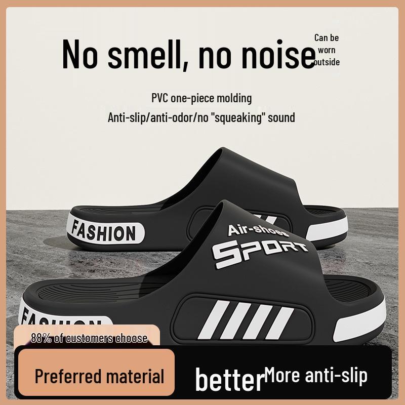 

Летние мужские нескользящие тапочки - Повседневные сандалии на толстой подошве больших размеров для широких ног 38-39