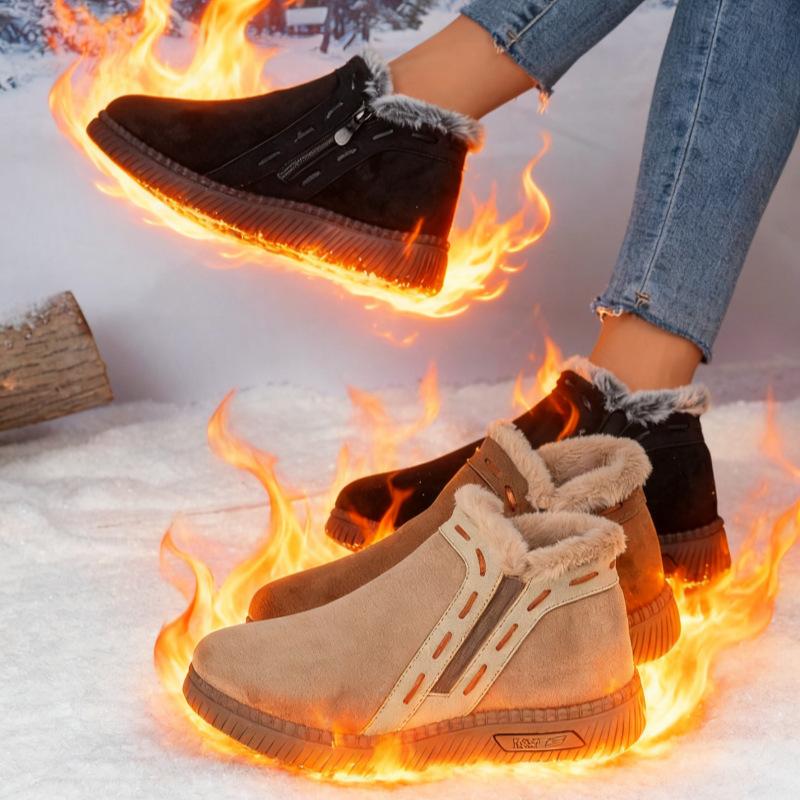 Women's Winter Fashion Ankle Boots Thick Sole Comfortable Women Shoes