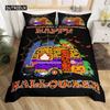 Happy Halloween Duvet Cover King Pumpkin Lantern Camping Car Bedding Set For Kids Boys Girl Bedroom Cartoon Festival Quilt Cover
