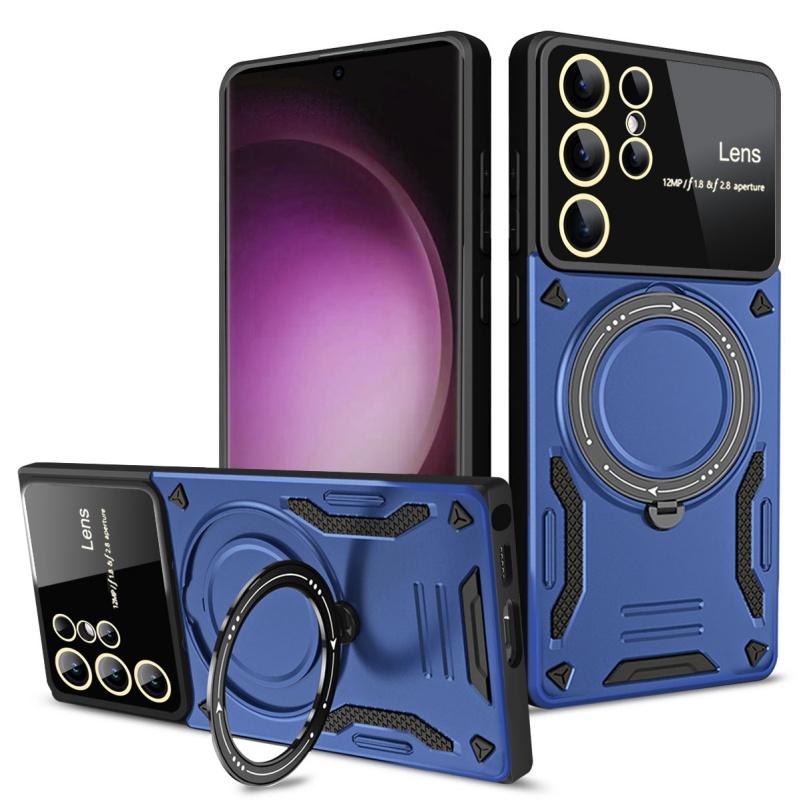 Magnetic Ring Armor Shockproof Case For Samsung Galaxy S25 Ultra Plus S 25 A16 A26 A36 A56 A06 Magsafe Wireless Charge Cover