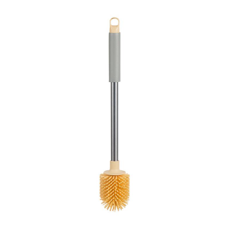 Silicone Toilet Brush Household Sponge Long Handle No Dead Corners Toilet Brush Bathroom Hanging Cleaning Brush