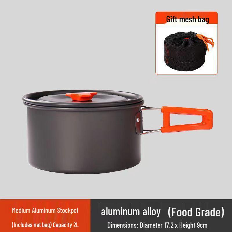 Portable Outdoor Camping Cookware & Kettle Set