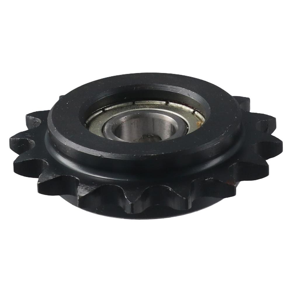 

3/8 Pitch Idler Sprockets 10/12mm Bore Black 16 Tooth Chain Sprocket C45 Carbon Steel Roller Tensioner for ISO 06C Chain 10mm Bore