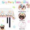Avezano 3 pcs Puppy Dog Birthday Party Tablecloth Disposable 108x54 inch Puppy Themed Birthday Party Decorations Tablecovers Dog Pawty Decorations