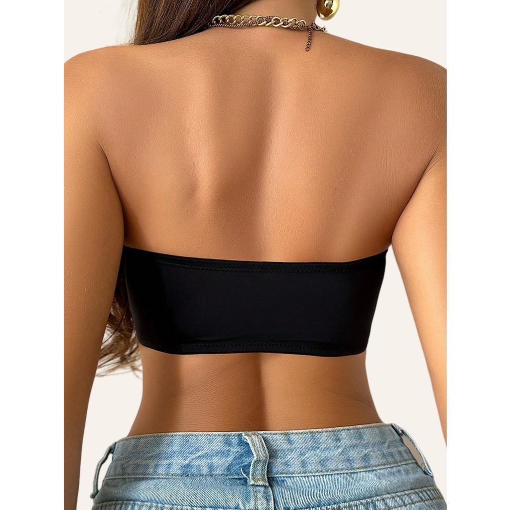 Seamless Strapless Sheath Bra with Removable Pads - Breathable, High Stretch Nylon Blend Women's |Great for Casual Wear and Yoga, Clashing Colors