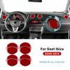 For Seat Ibiza 6j 2009 2010 2011 2012 2013 2014 LHD RHD Car Center Console Air Outlet Panel Real Soft Carbon Fiber Sticker