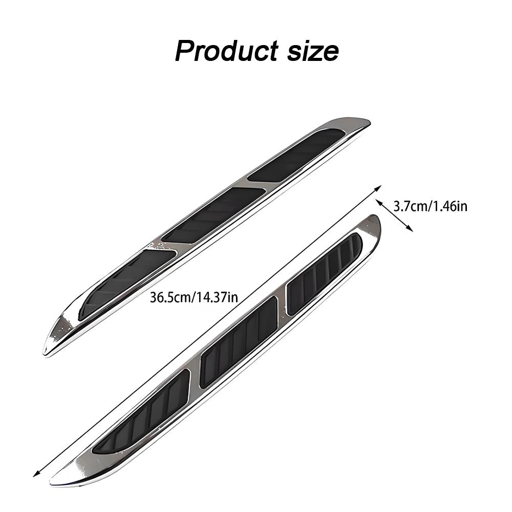 

2 шт. Боковой воздухозаборник для автомобиля, Украшение кузова автомобиля, Декоративные наклейки на крыло автомобиля, Боковое ложное воздуховыпускное отверстие