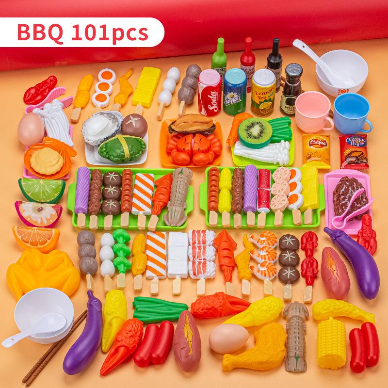 Cross-Border Kids' BBQ Play Set: Simulation Food & Kitchen Toys for Children