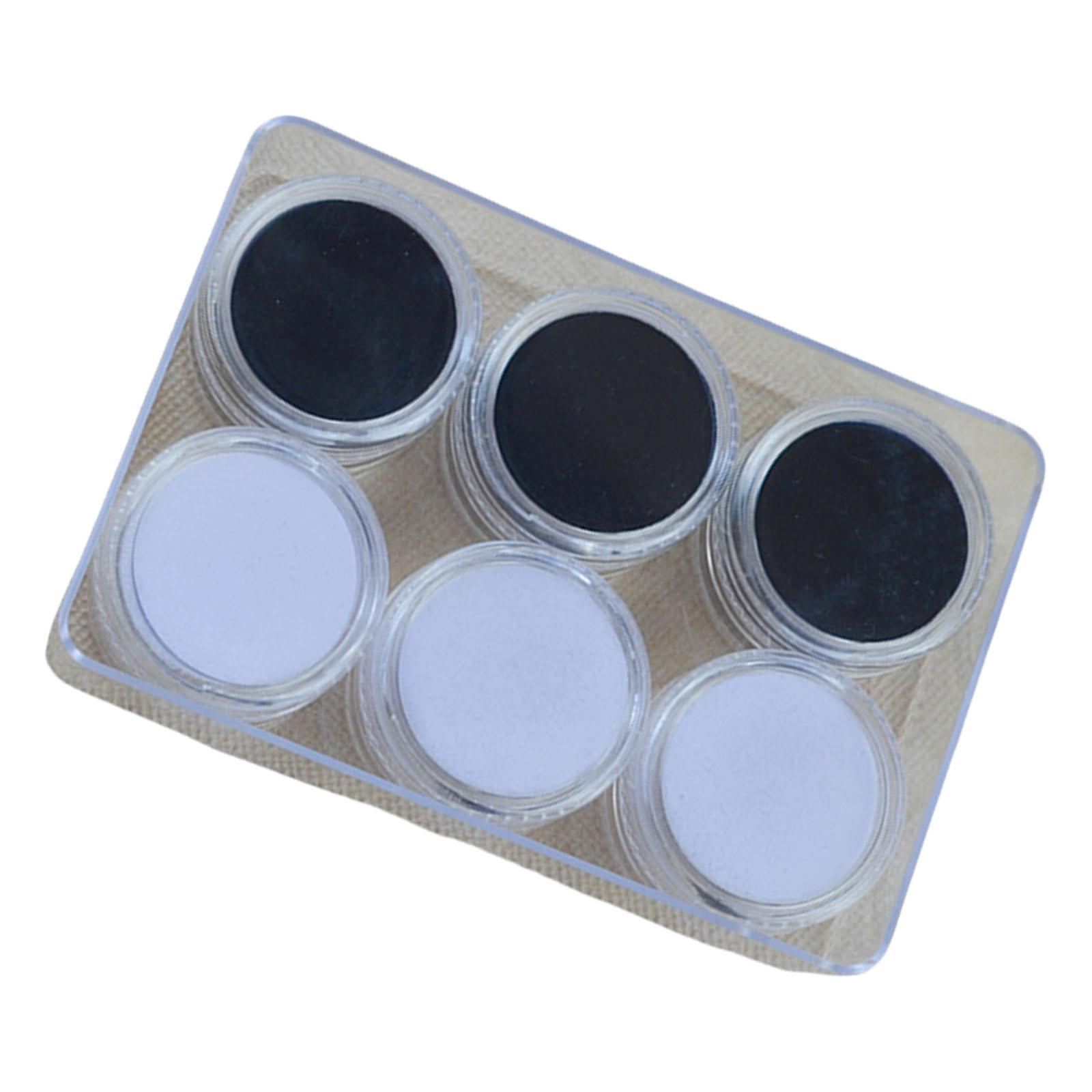 

6 Pieces Acrylic Round Storage Container Clear Gemstones Display Case with Protective Sponge Insert