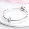925 Silver Charms Silicone Spacer Beads Fit Original Bangle Bracelet DIY Gift For Women Jewelry Making