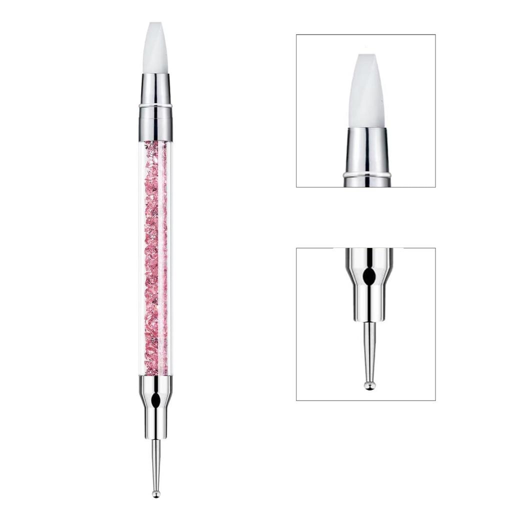 Nail Art Sculpture Pen, 5Pcs Dual Tipped Dotting Pen and Silicone Nail Tools for Resin, Silicone Brushes, Acrylic Pen, Nail Art Brushes, Nail Foil