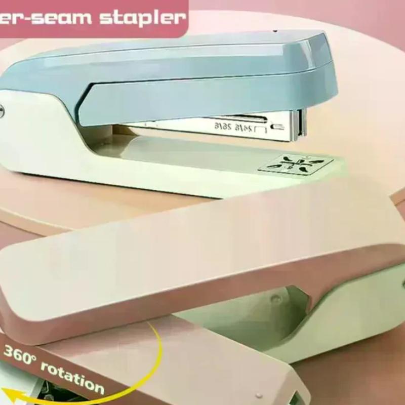 360 Stapler Rotation Heavy Duty Stapler Compatible Effortless Long Paper Swivel Stapler 24/6 Staples