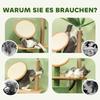 Cat Tree, 139 cm Cat Tree with Cave, Play Balls, Sisal Scratching Posts and Platforms, for Two Cats, Green