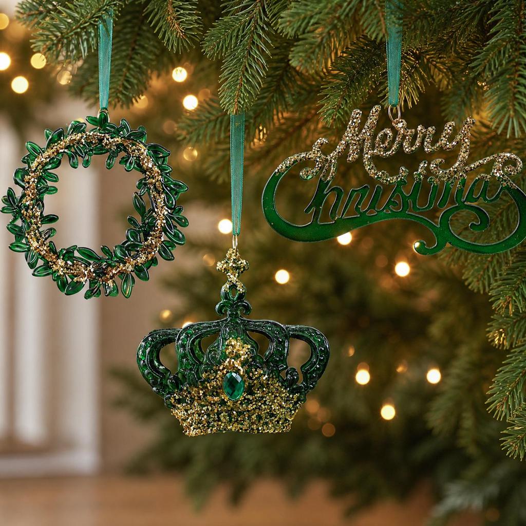 Gradient Color Snowflake Christmas Ornaments - Acrylic Decorations