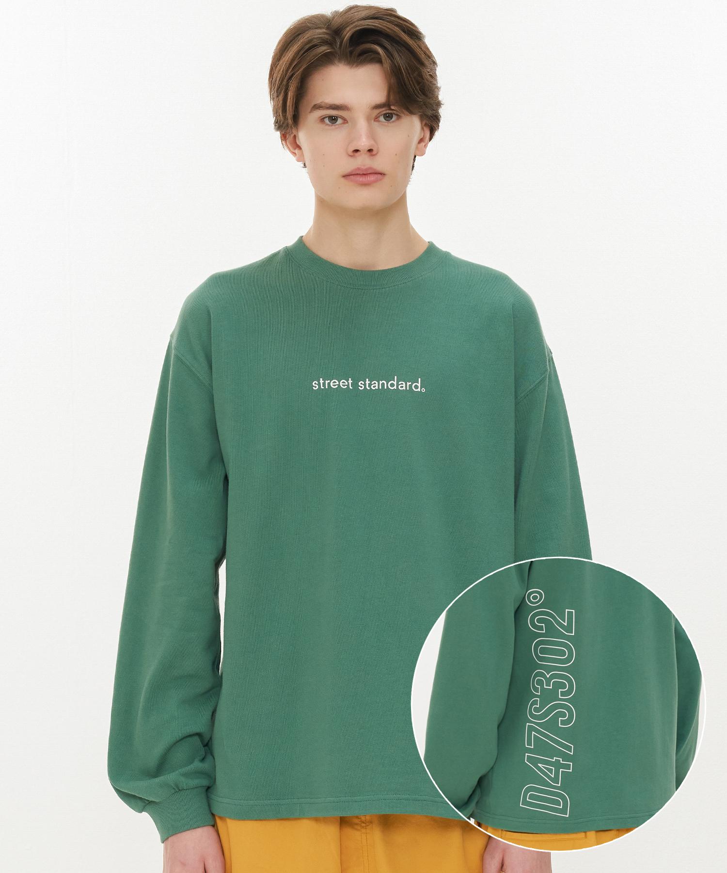 Street Standard S-Logo Long Slv Tee - Dark Mint L