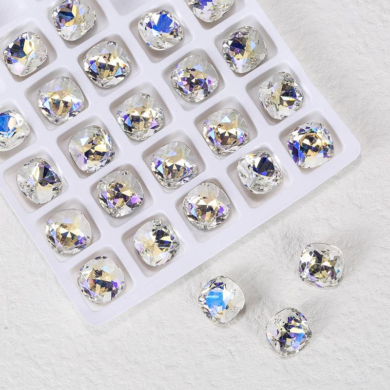 K9 Rose Pink Axt Diamant Nail Art Diamant Schmuck Flash Kristall Speziell geformter spitzer Diamant Pink Love Nail Diamond