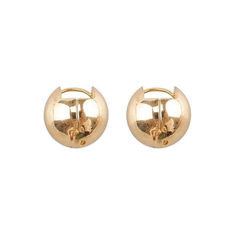 PONYKISS Модные Серьги-кольца из стерлингового серебра с шариком, застежка, 18K позолота, для женщин, Мода, Прямая доставка