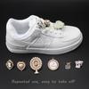 1 Pcs Luxury Casual Shoes Charms Laces Buckle Sneakers Shoelaces Clips Decoration Rhinestones Pearl Gem Flower Shoes Accessories