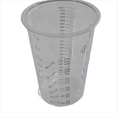 10Pcs Spray Gun Disposable Measuring Cups 1000Ml Clear Graduated Plastic Paint Mixing Cups Diy Accessories