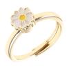 Fashion for Creative Rose Gold Spin Ring For Women Daisy Flower Rotatable Rings Adjustable Wedding Party Jewelry Gift