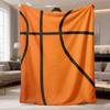 1pc Basketball-Themed Flannel Blanket | Soft, Warm Polyester, Digital Print, All-Season Use for Bed, Travel, Camping, Living Room, Office, Sofa, Chair