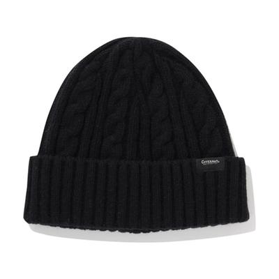 COVERNAT Authentic Cable Wool Beanie Black