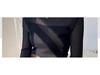 Women's Slim-Fit Velvet Base T-Shirt with Mesh Sleeves: Elegant Half-High Collar for Autumn/Winter