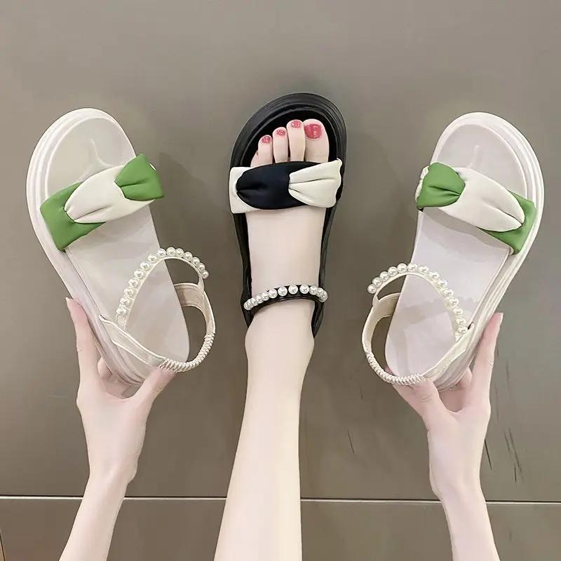 Fashion Round Toe Tip Ladies Shoes Outdoor Luxury Summer On Sale Footwear Low Price Comfortable and Elegant High Quality Women's Sandals