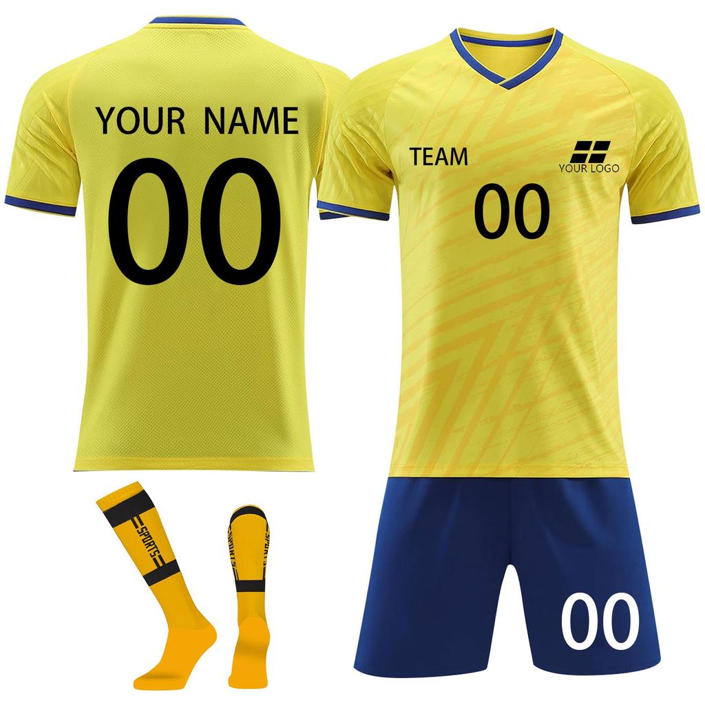 Personalised Shirts Kit Mens Girls With Name Number Custom Football Jerseys For Boys Training Suit