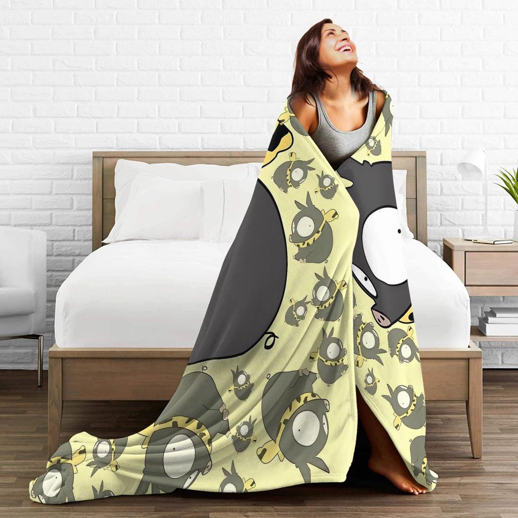 P Chan Ranma Soft Warm Blanket Children Plush Throw Blanket Fluffy Home Decor Flannel Bedspread Sofa Bed Cover