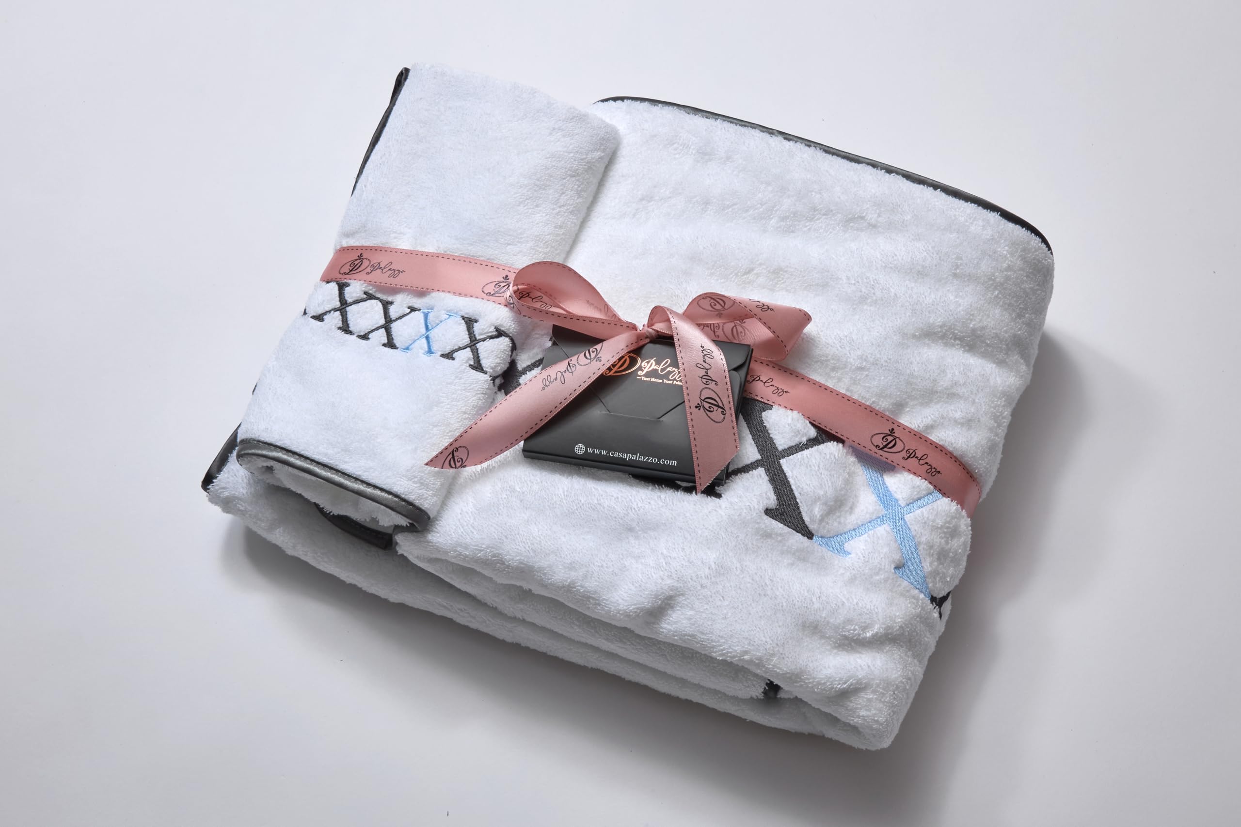 

Palazzo Cotton Towel Dark Blue Bath Towel 100 x 180cm Hand Towel 40 x 80cm Soft and Perfect Gift 100% Set, Gray/Light – & – Absorbent, D3