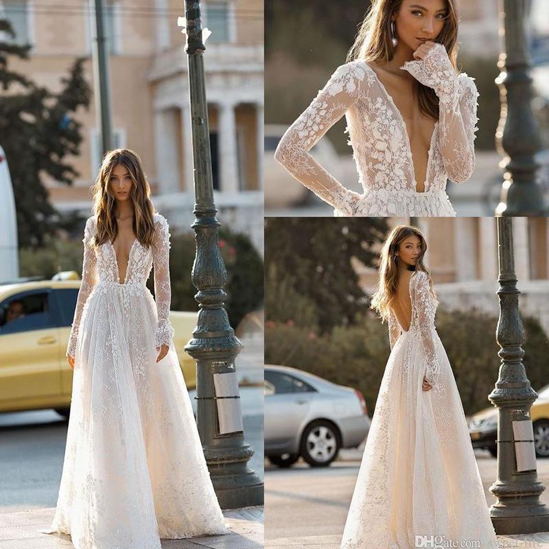 Women's Wedding Dress Sexy Lace Long Sleeve Vacation Dress Evening Banquet Dress Spring