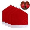 Christmas Decor Nonwoven Fabric Chair Cover With Festive Red Design For Holiday Dining