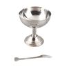 304 Stainless Steel Ice Cream Cup Retro Footed Serving Dessert Bowl for Salad and Pudding