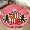 Sunderland A.F Custom Name Round Area Rug,Carpet Rug for Living Room Bedroom Sofa Playroom Decor,Non-slip Floor Mat