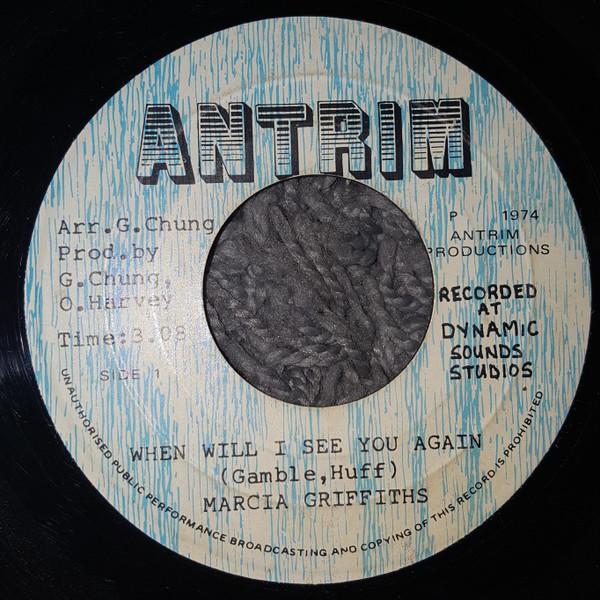 

7inch Record MARCIA GRIFFITHS When Will I See You Again NONE Antrim 1974 Jamaica Reggae Ska Dub Used